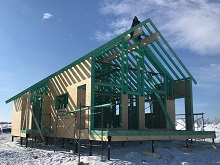 Дома на стадии каркаса